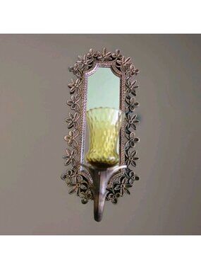Bohemian 14x5 Gothic Wall Sconce Mirror Ornate Floral Retro Vintage Decor Accent